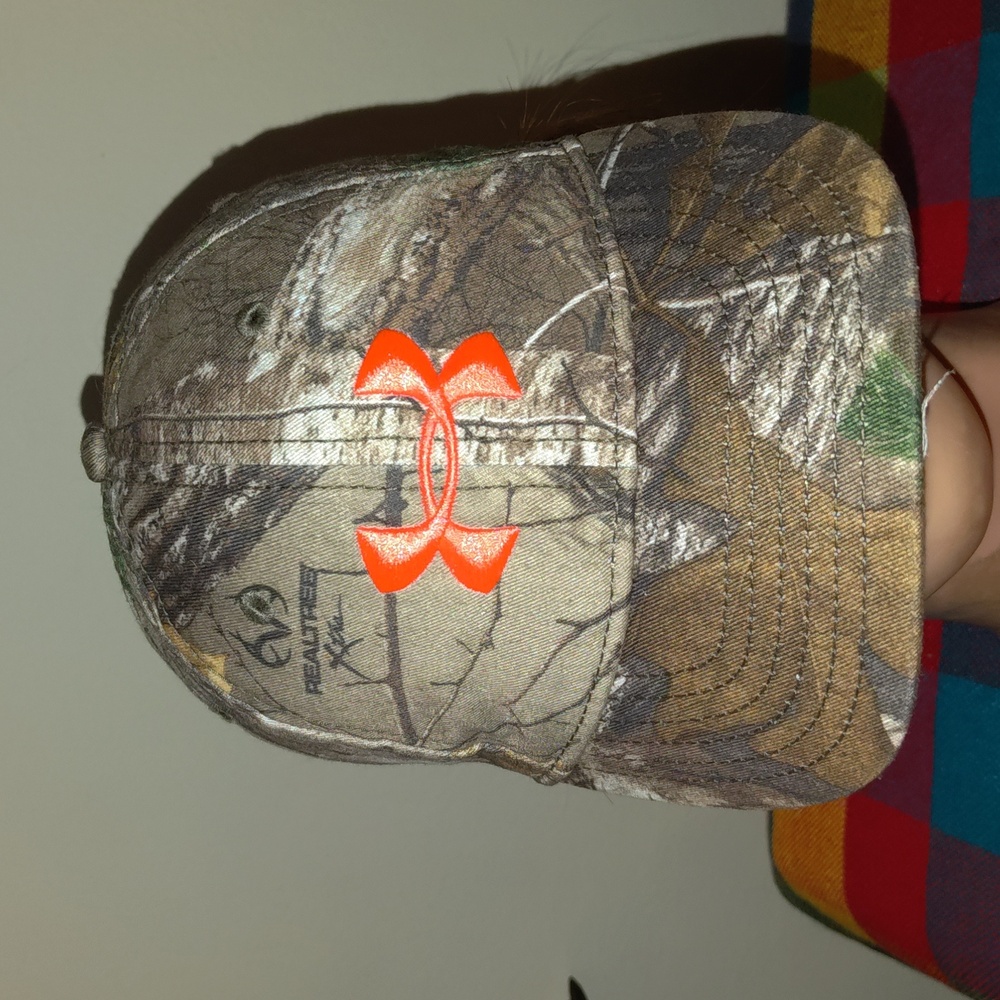 Under Armour Realtree Camo Stitched Logo Snapback Hunting Hat Cap OSFA